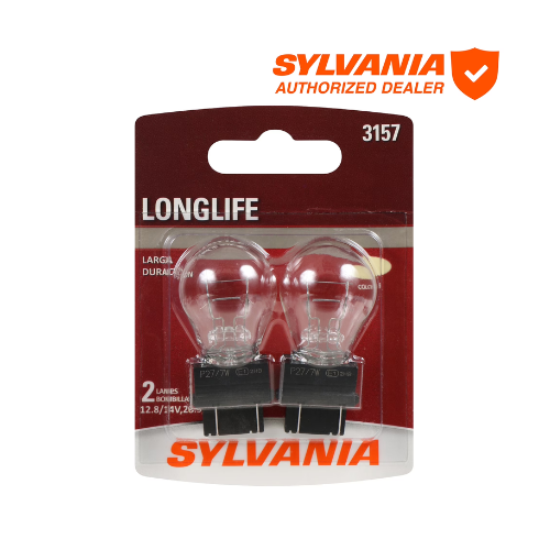 Sylvania 3157 Long Life Mini Bulb, 2 Pack, Compatible with Multiple Cars