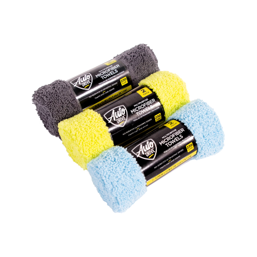 Auto Drive Microfiber Multi-Purpose Cleaning Towels, 2 pack, Assorted Colors